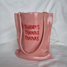 Load image into Gallery viewer, Pink &#39;Thanks&#39; Tote
